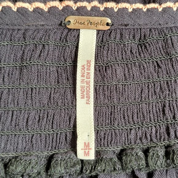 FREE PEOPLE Wind Willow Embroidery Dress Medium M Boho - Picture 6 of 6